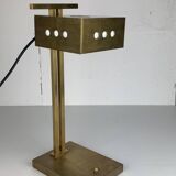 Lampe de bureau architecturale Bauhaus Art Déco en laiton, style Marcel Breuer