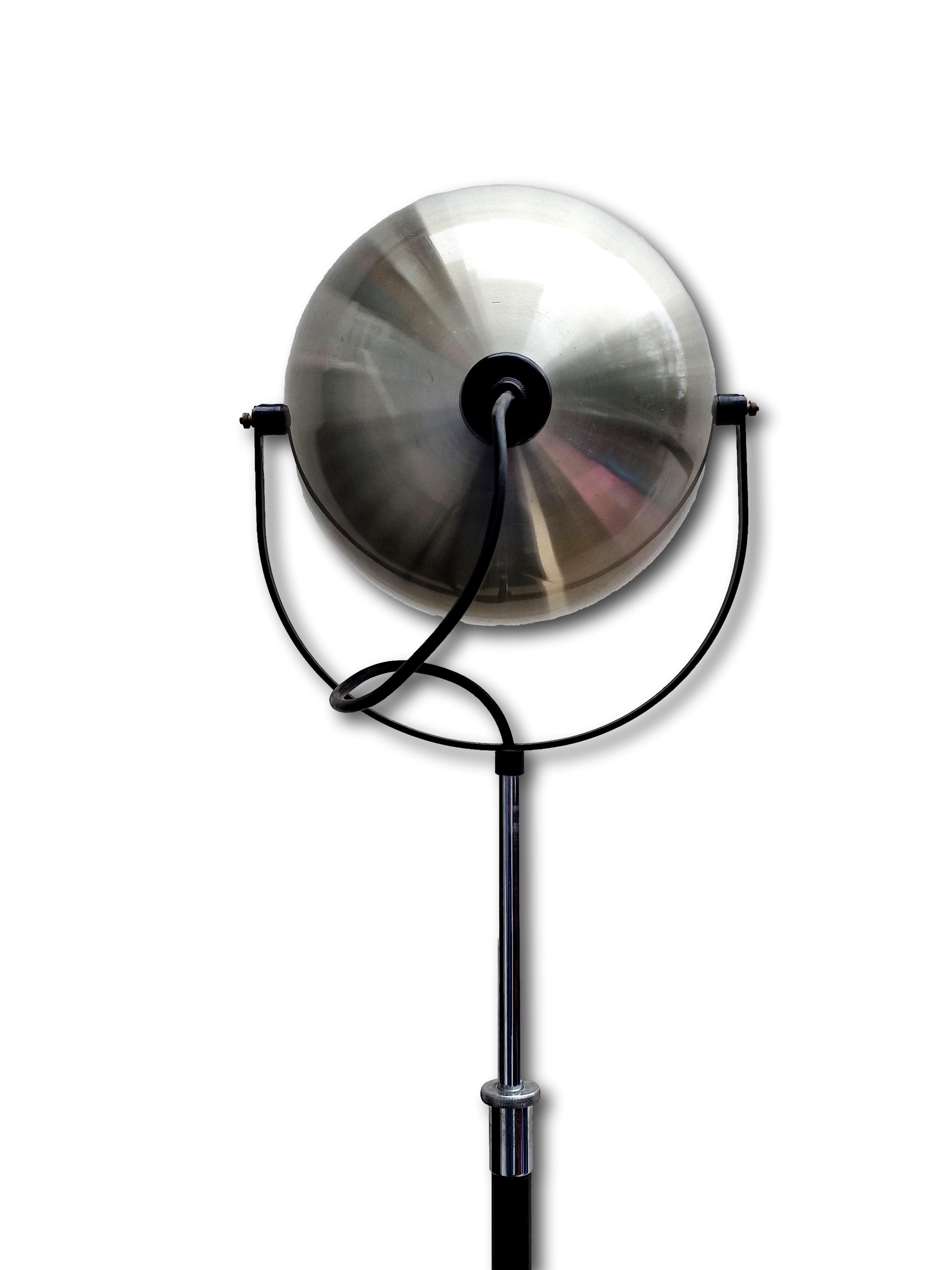 Raak globe floor lamp in aluminum, 1960s