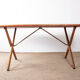Danish dining table in teak, beech, and brass, model AT 303 Hans Wegner.