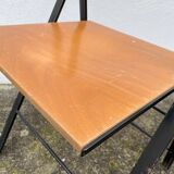 Wooden and metal folding chair