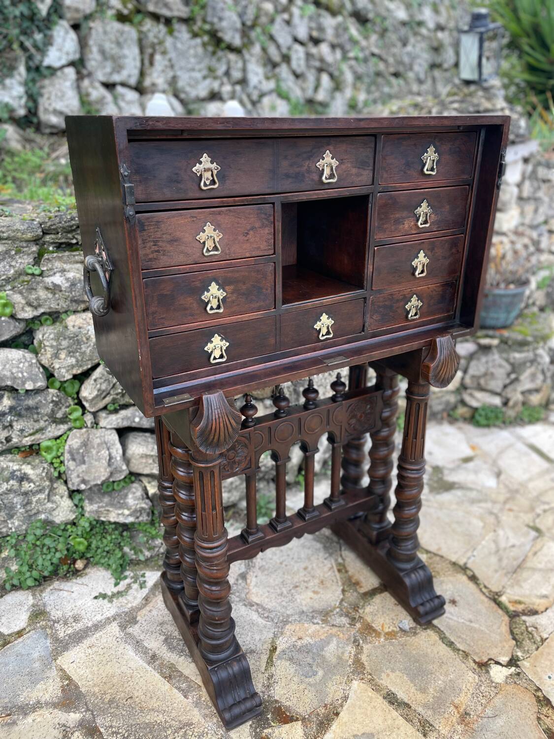 Spanish Vargueno Walnut Cabinet