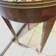 Louis XVI style pedestal table in pink wood marquetry XX century