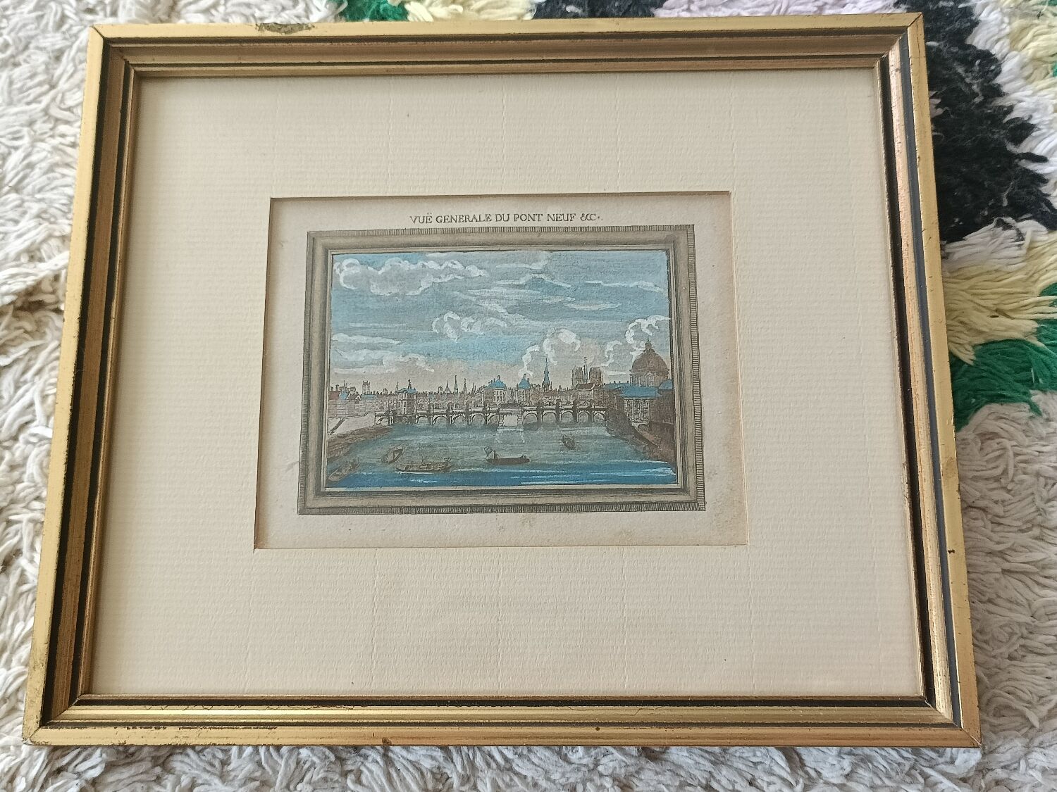 Engraving Pont Neuf Paris
