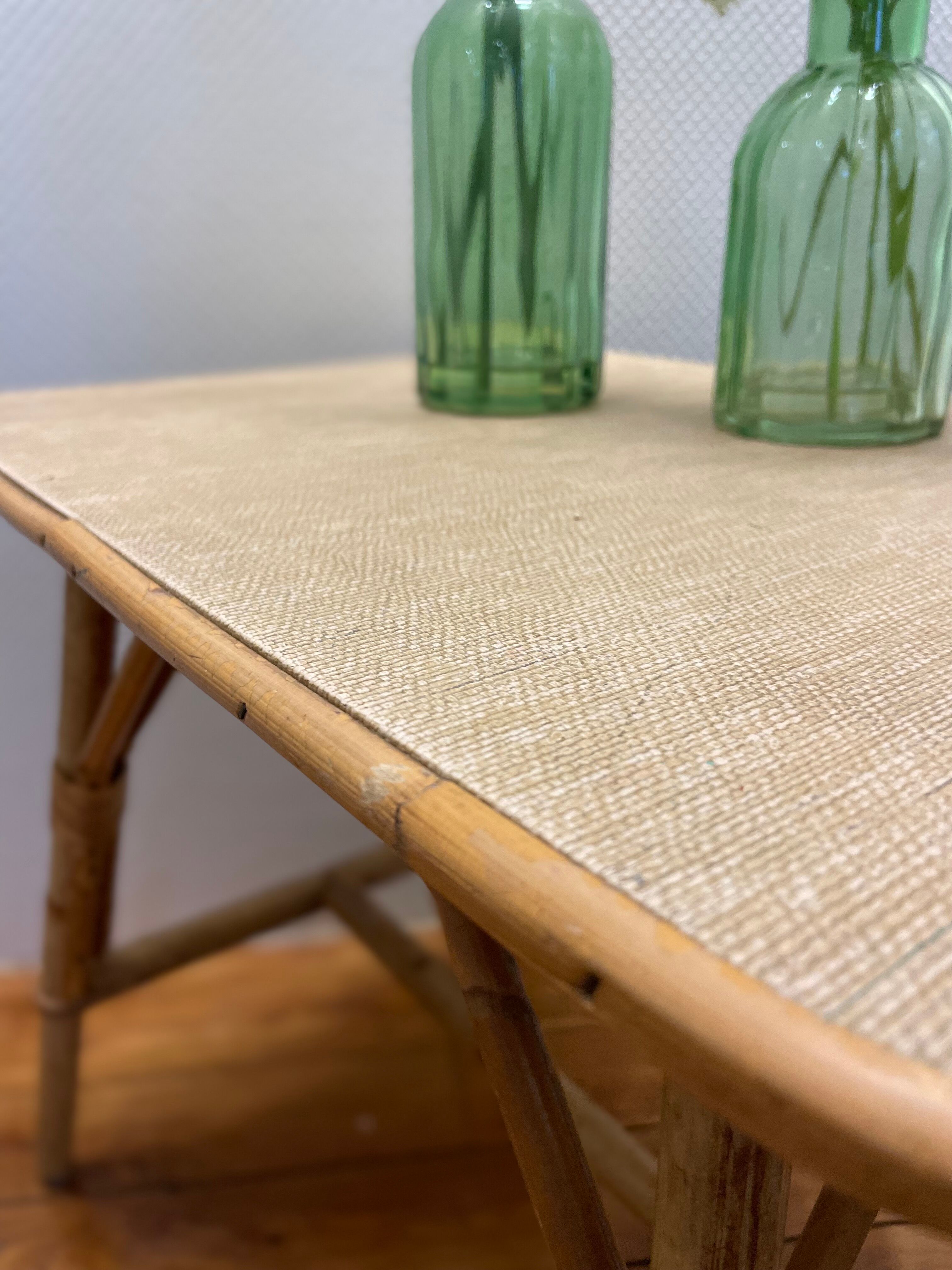 Vintage rattan coffee table