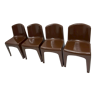 4 chaises empilables par Gilac Design années 1970