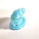 Vallerysthal easter rabbit box in blue opaline from 1900