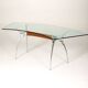Bernard Dequet glass and aluminium desk for Protis, 1980s