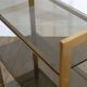 Italian glass and gold metal shelf from Artelano 1970
