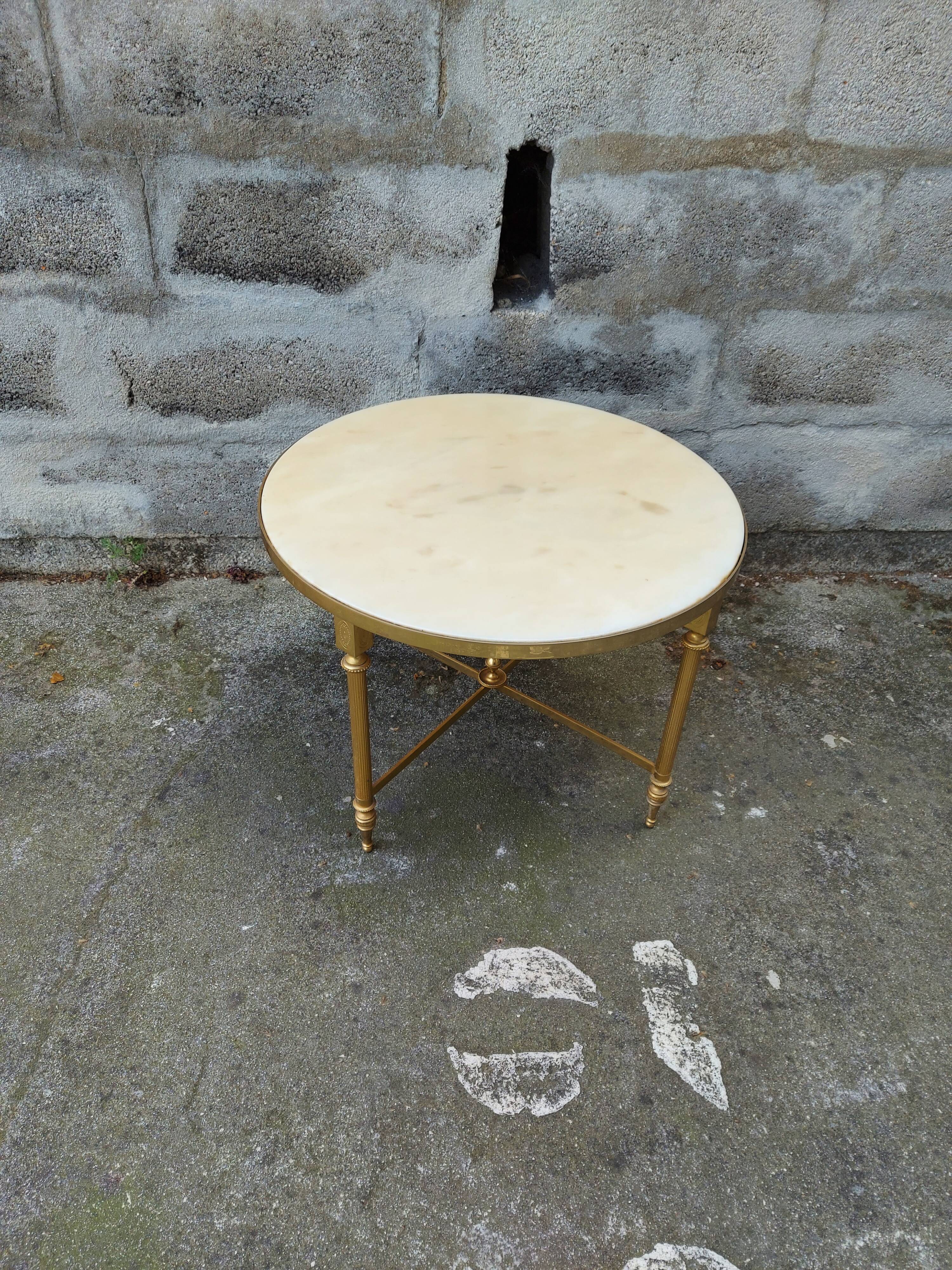 Vintage gold brass coffee table