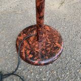 Lampadaire italien vintage effet marbre bordeaux