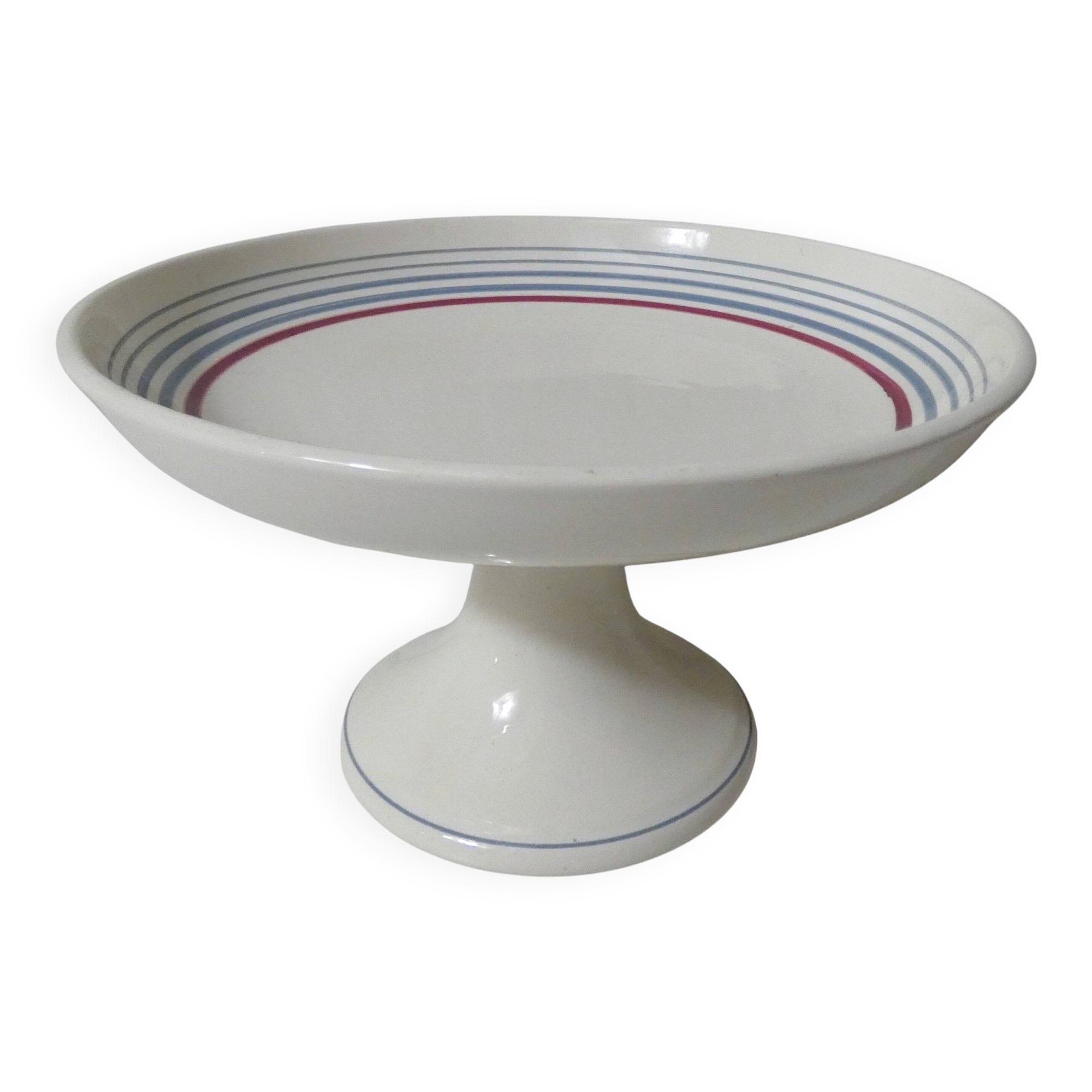Digoin Sarreguemines old footed dish compote 4932