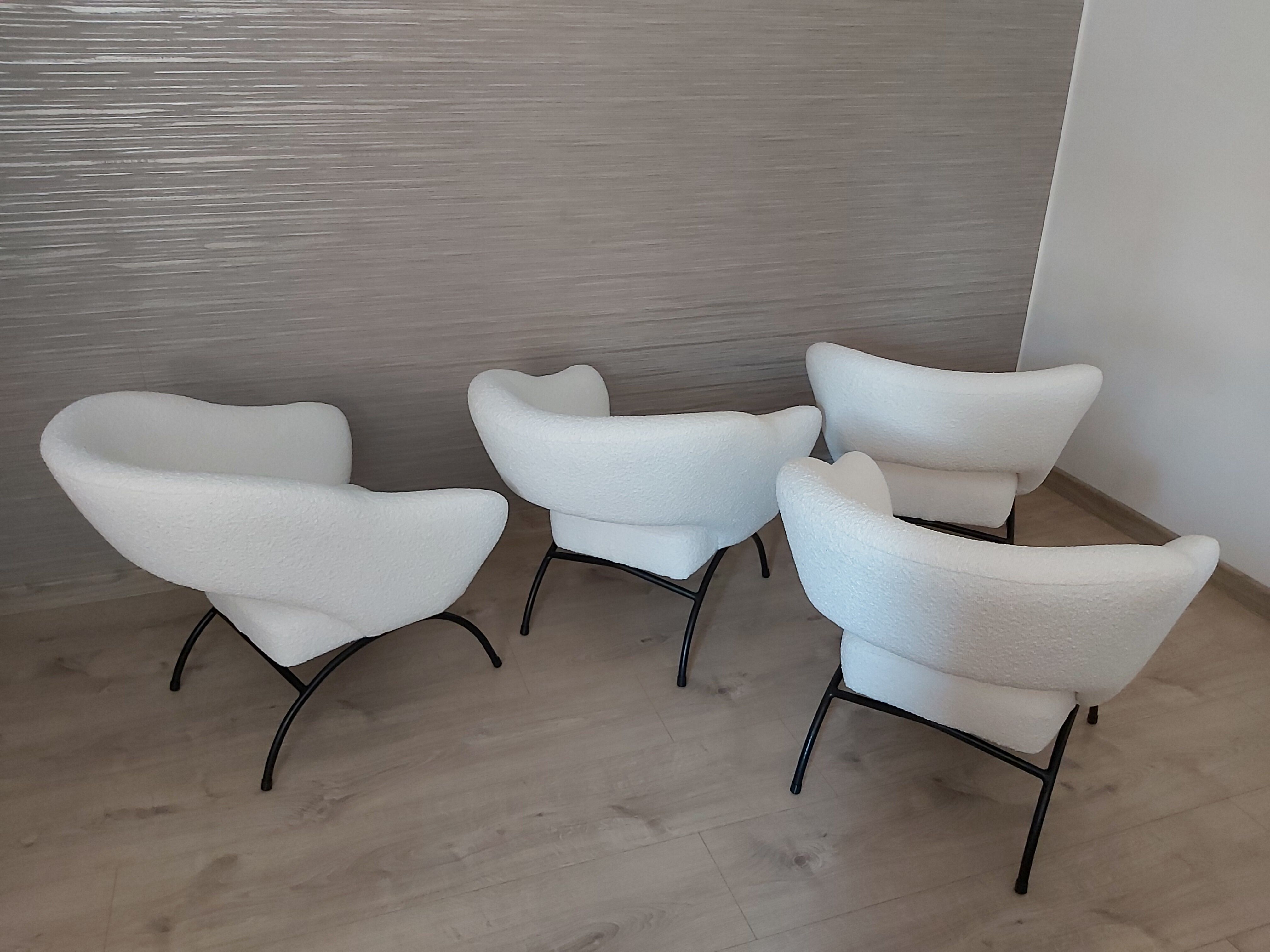 A set of four armchairs, Poland, 1960s