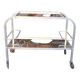 Modernist mirrored bar cart
