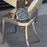 Chrome chair attributed to Starck