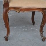 Set of 6 chairs style Louis XV Walnut end XIX