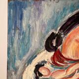 Maternity, oil on panel signed BEN