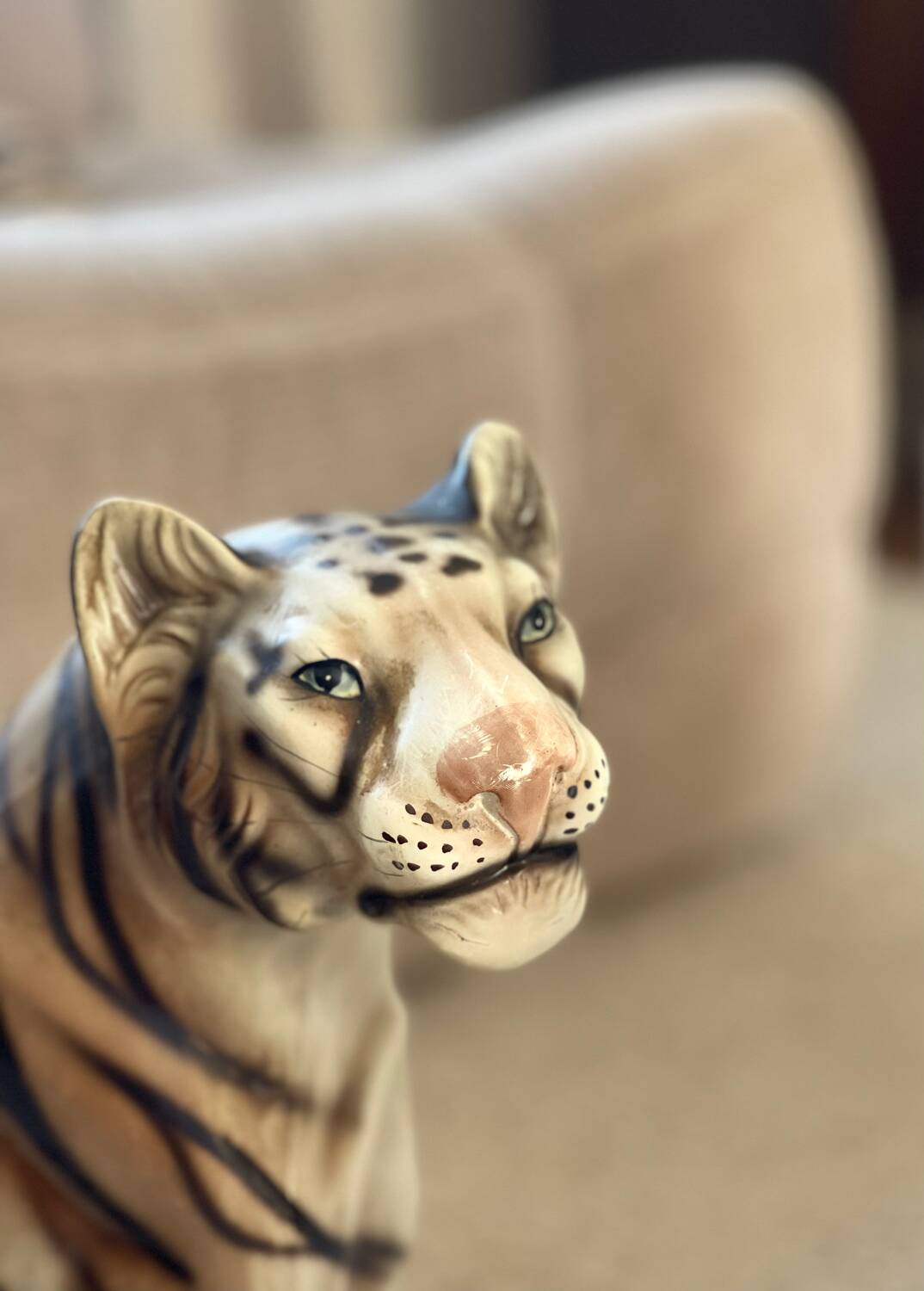 Enamelled ceramic tiger 1970