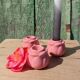 Ceramic pink flower candlestick