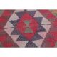 Tapis couloir vintage turc fait main en laine et coton rose des années 1970 104x358