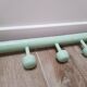 Patère en bois, 5 têtes, vert d'eau