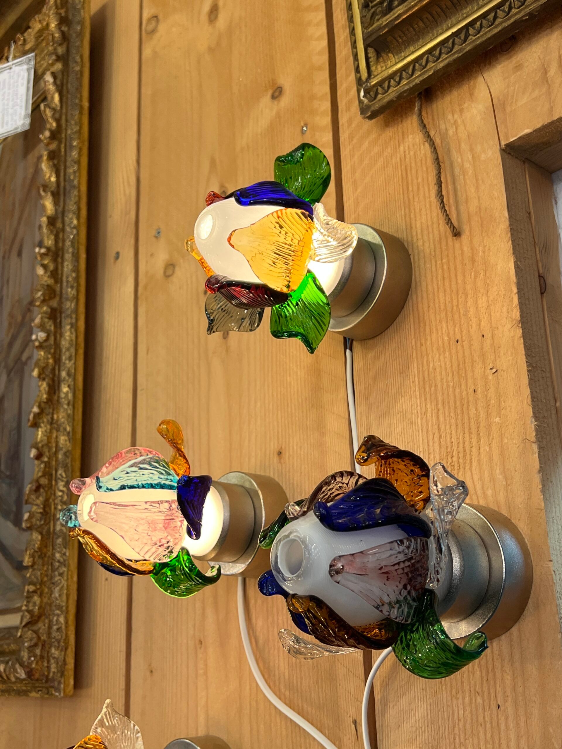 Rare series of 5 Murano Borek Sipek (1949-2016) flower-shaped sconces