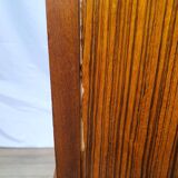 1960s sideboard with decorated doors in wood and brass