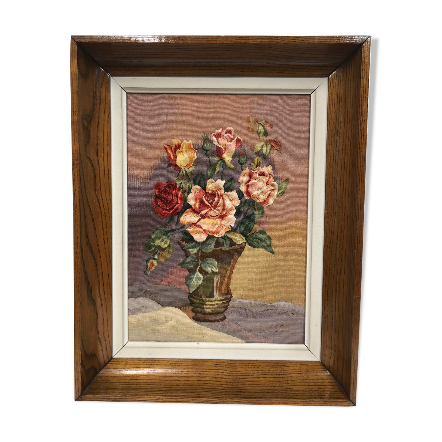 framed aubusson tapestry