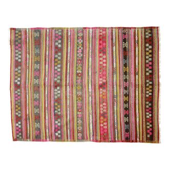 Anatolian handmade kilim rug 290 cm x 190 cm
