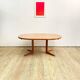 Table à manger extensible ronde en teck du milieu du siècle par Glostrup, Danemark, années 60