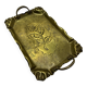 Brass tray with rose pattern