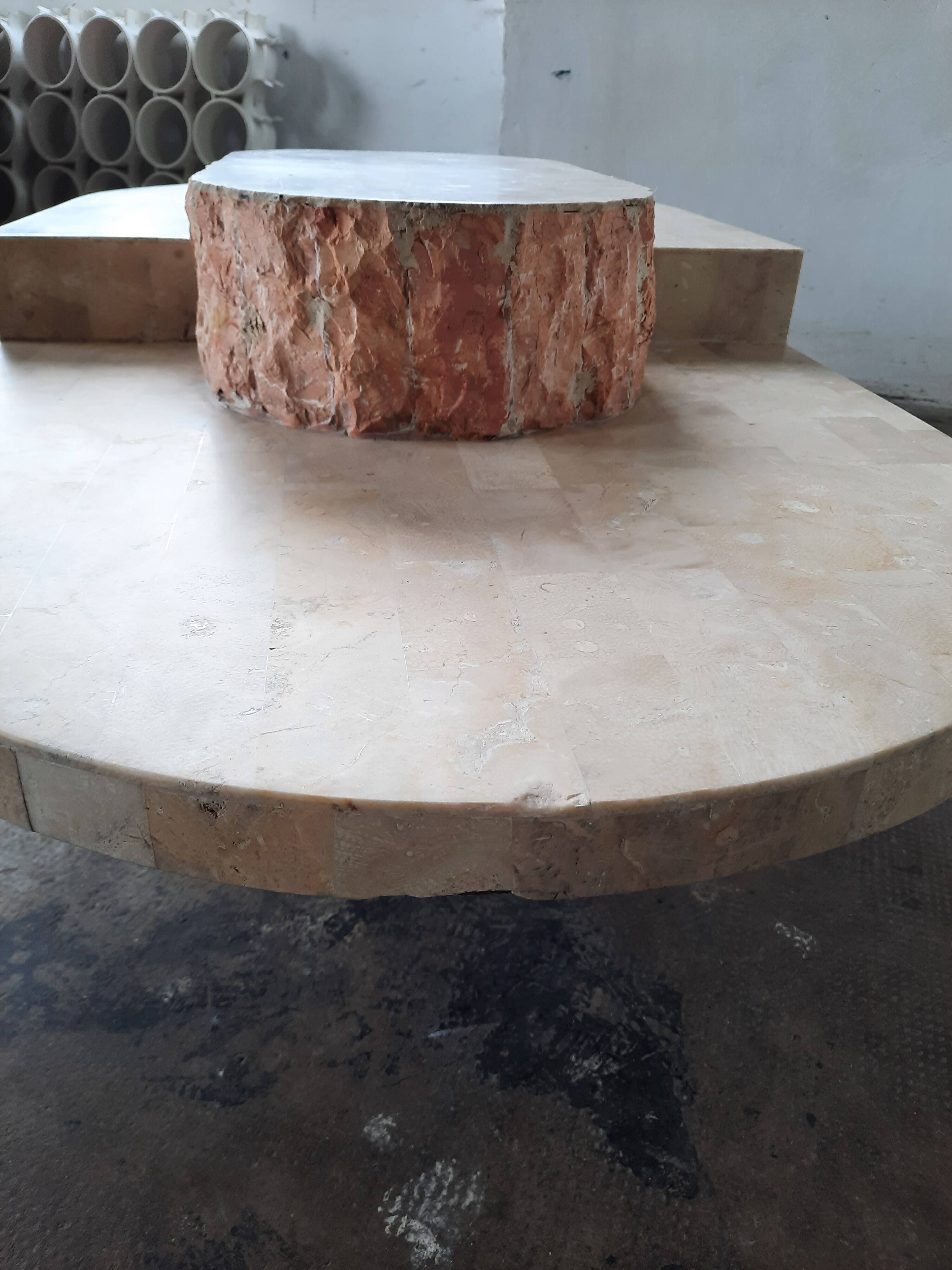 Magnussen Ponte Travertine Veneer Coffee Table