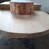 Table basse placage de travertin Magnussen Ponte
