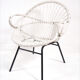 Fauteuil rotin blanc