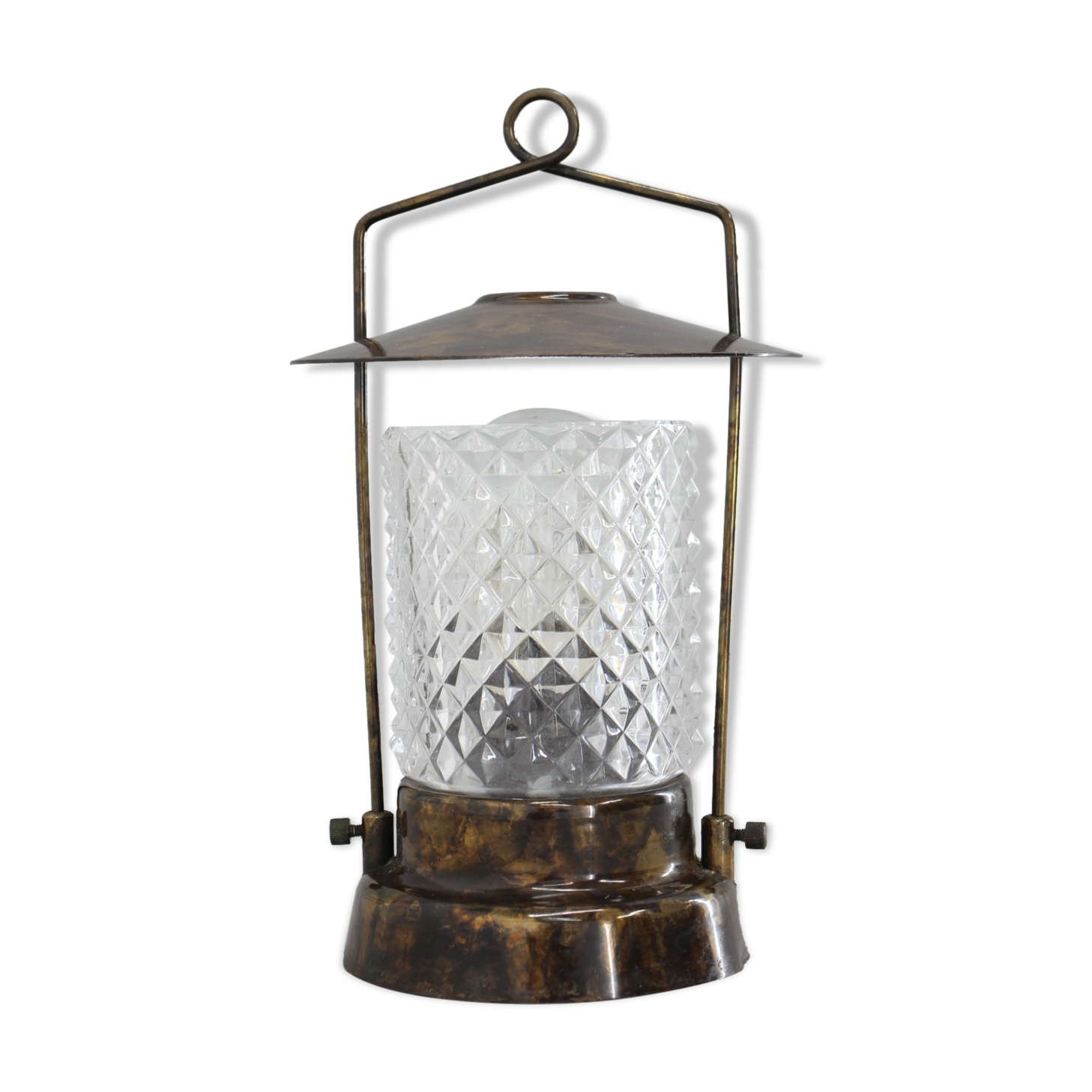 1970's Table Lamp / Lantern by Lidokov, Czechoslovkia