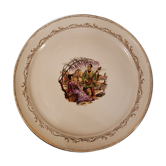 Plat porcelaine motif japonais Ø29cm