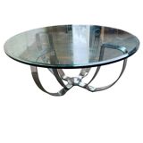 Table basse / table basse chromée vintage