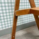 Pair of 70s wooden folding chairs