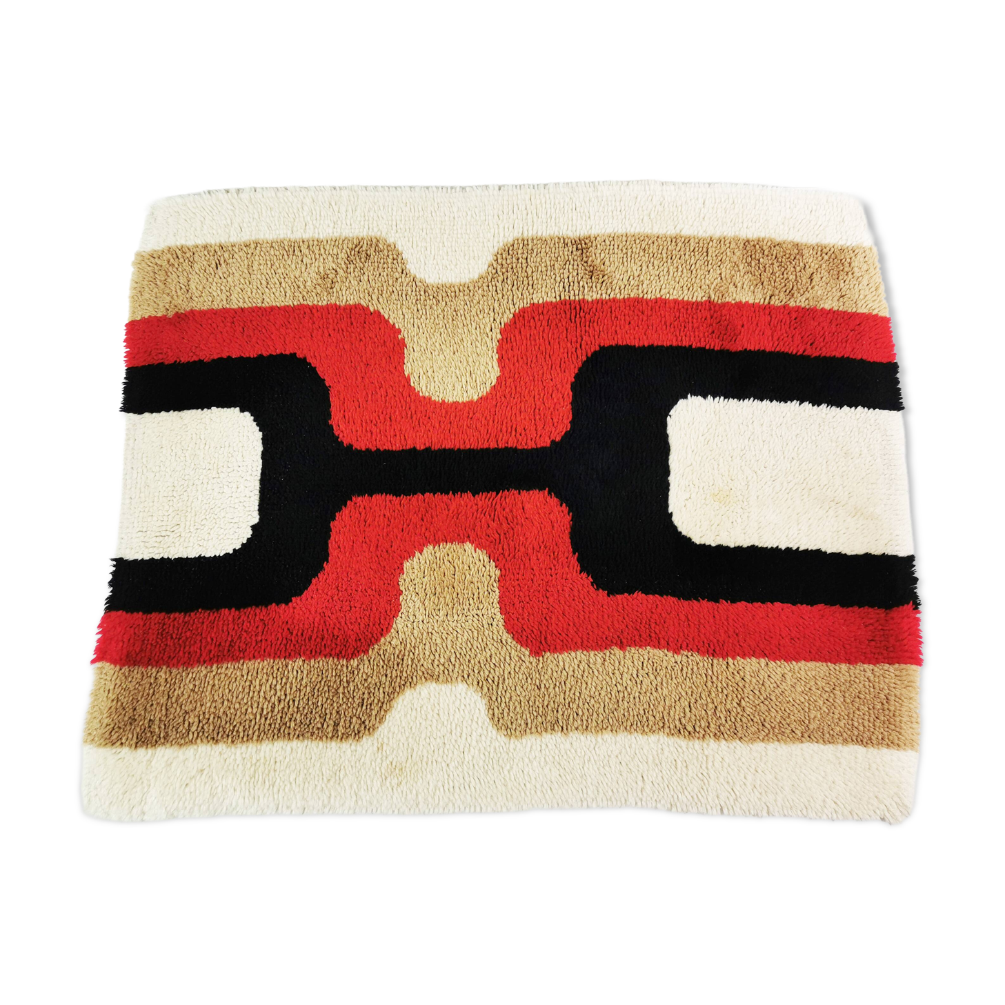 Tapis géométrique Space Age, Allemagne, années 1970