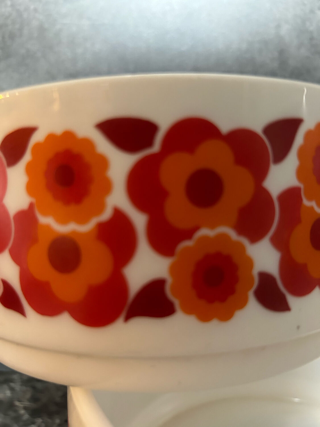Vintage lotus arcopal salad bowl