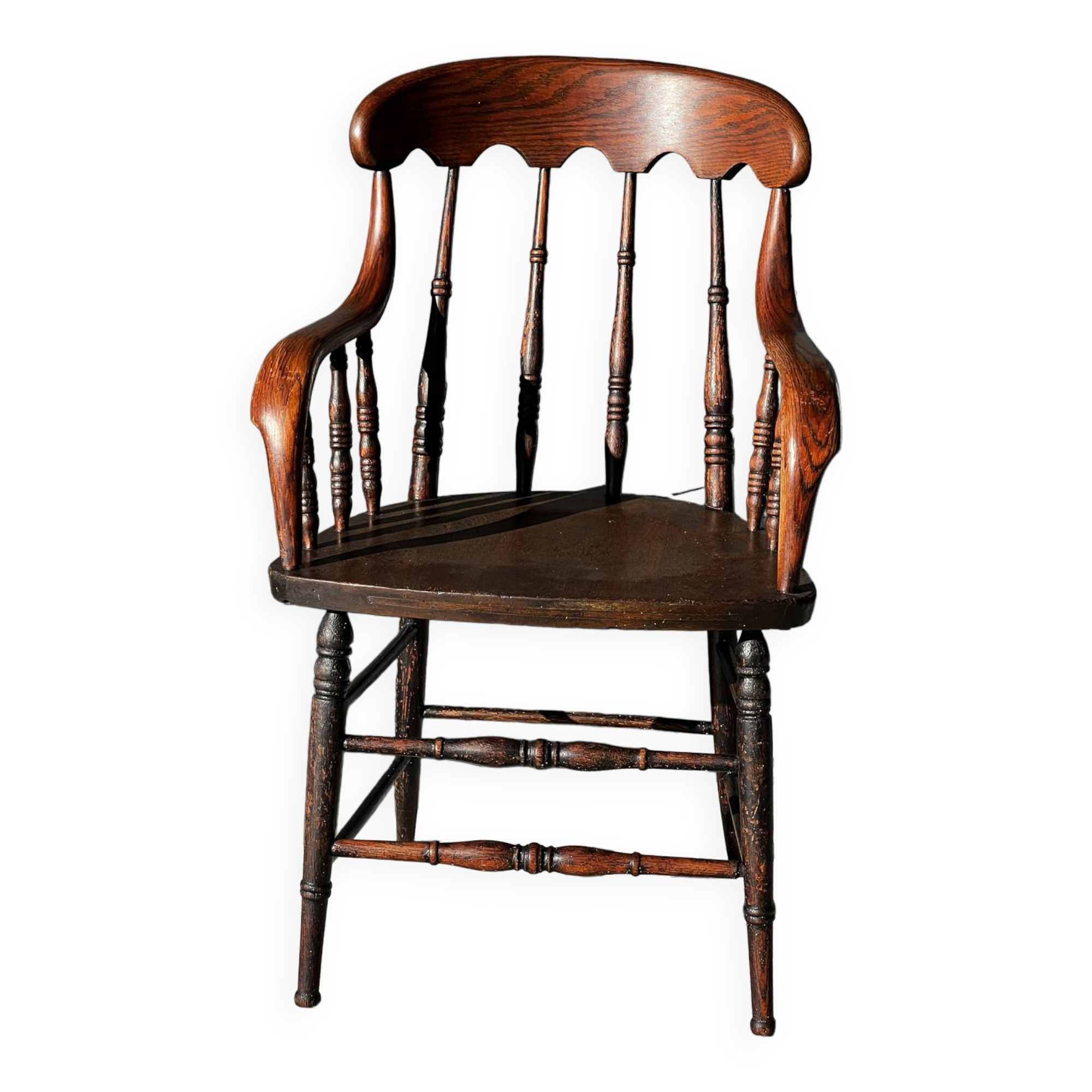 Fauteuil Windsor en bois tourné XXIXème