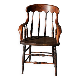 Windsor armchair in turned wood 29th century
