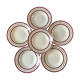 Lot de 6 assiettes creuses Gien années 50