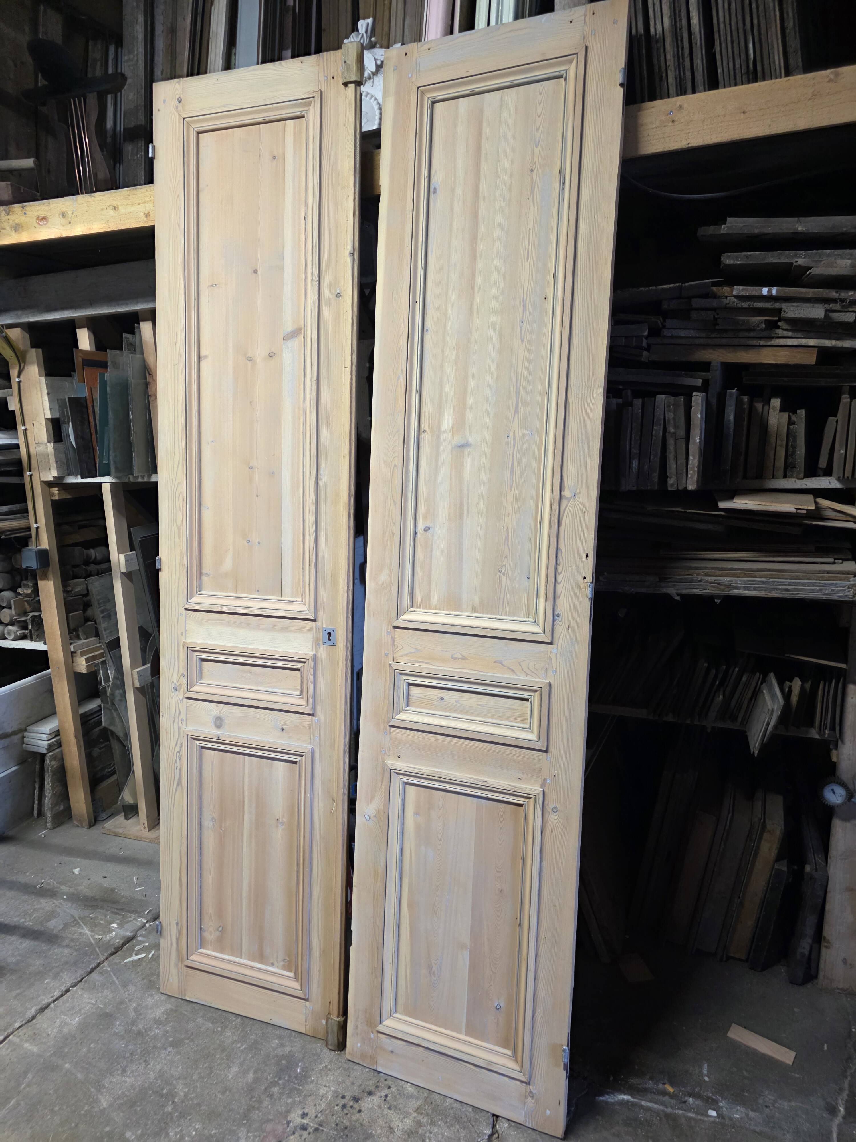 Pair of pine doors from the 19th century.