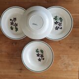 Lot de 4 assiettes La Violette