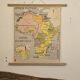 Old geography map school map 1960