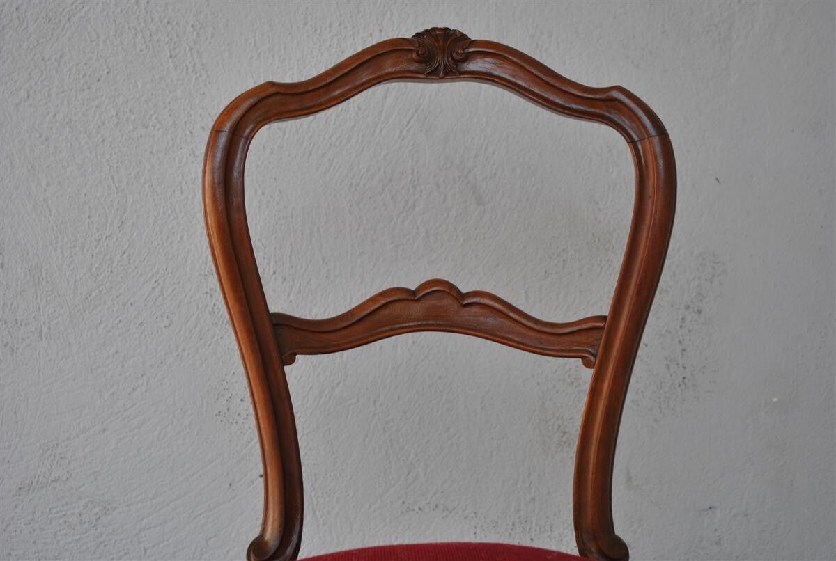 Pair of Chair Napoleon III period mahogany late XIXth
