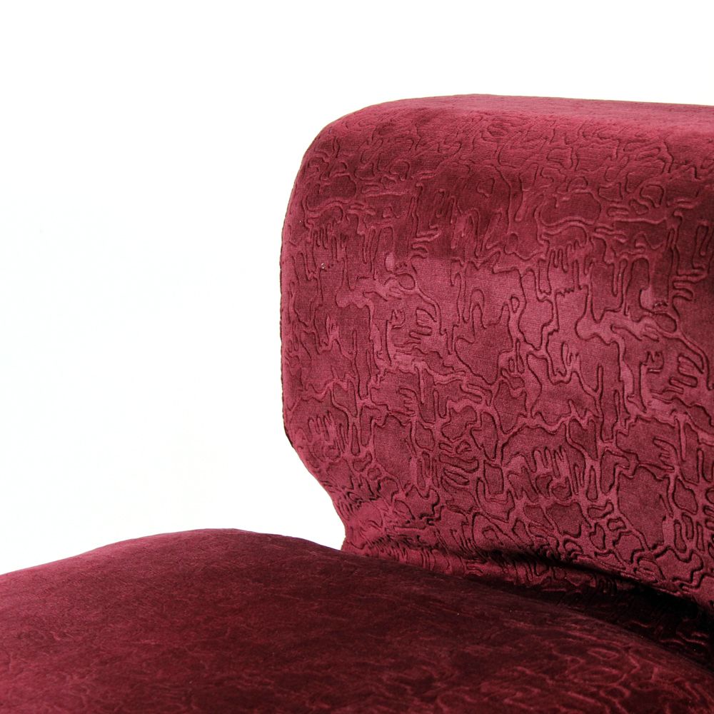 Midcentury Ivan Matusik Velour Lounge Chair From Hotel Kyjev, Czechoslovakia 1970s