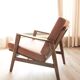 Vintage rust bronze armchair Scandinavian design 1960