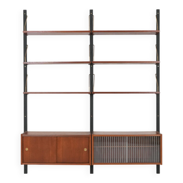 Bibliothèque en teck, design danois, années 1960, production : Danemark