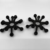 "The Spider" Cast Iron Candlesticks • Dansk Designs • 1962
